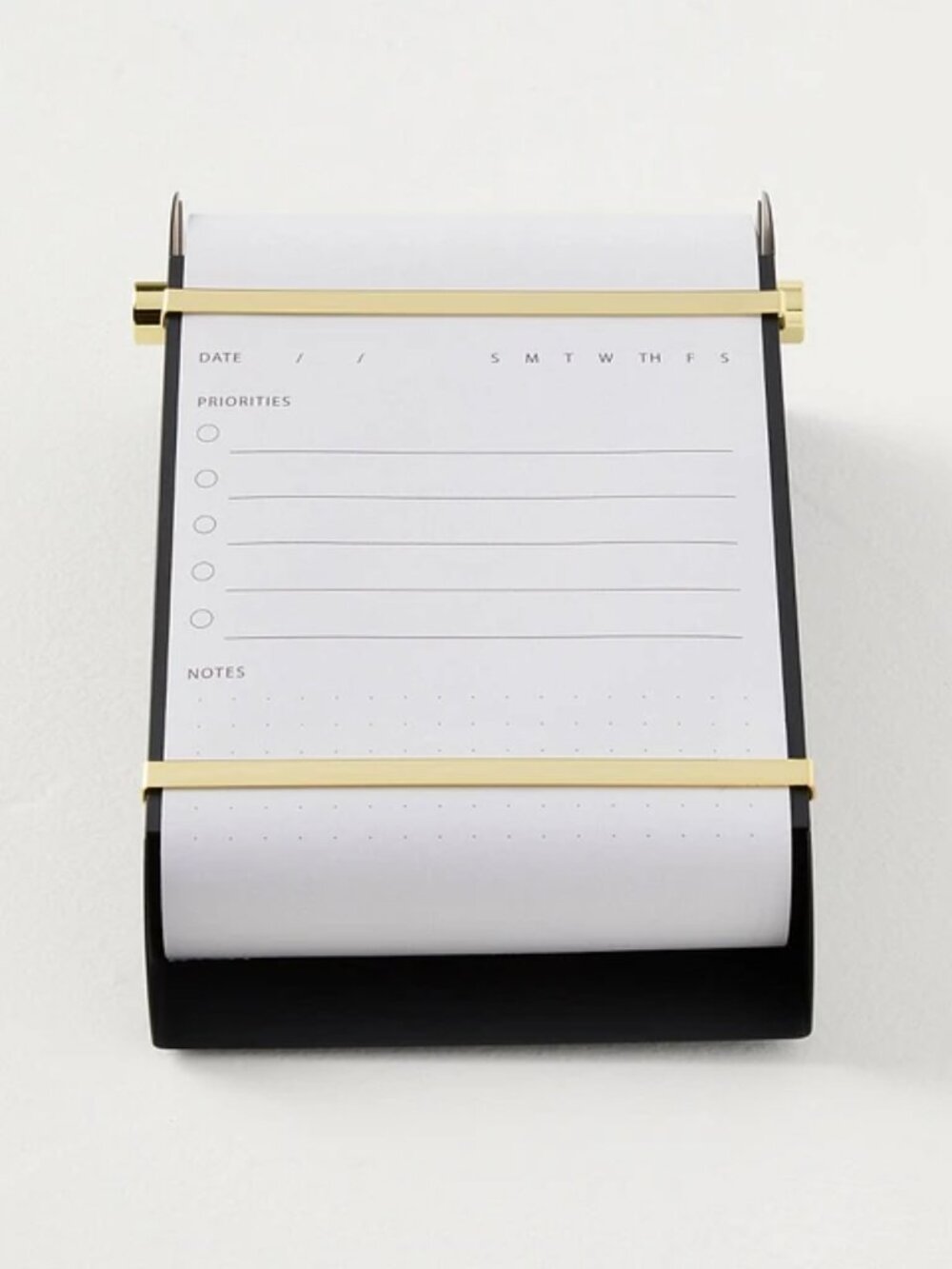 Metal Note Paper Roll Dispenser Black/Brass - Hearth & Hand™ with Magnolia